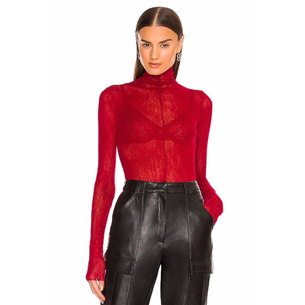 - NEW LaQuan Smith Sheer Front Seem Turtleneck BX6